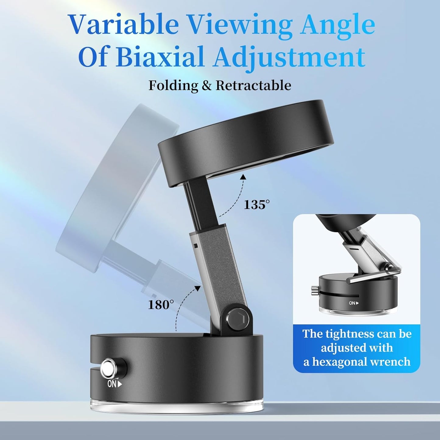 Vacuum Magnetic Suction Phone Mount | Hands-Free Car, Gym, Mirror & Shower Use