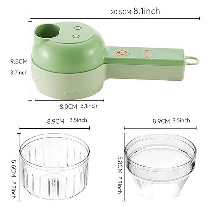 4-in-1 Portable Electric Vegetable Cutter Set – Your Smart Kitchen Assistant!