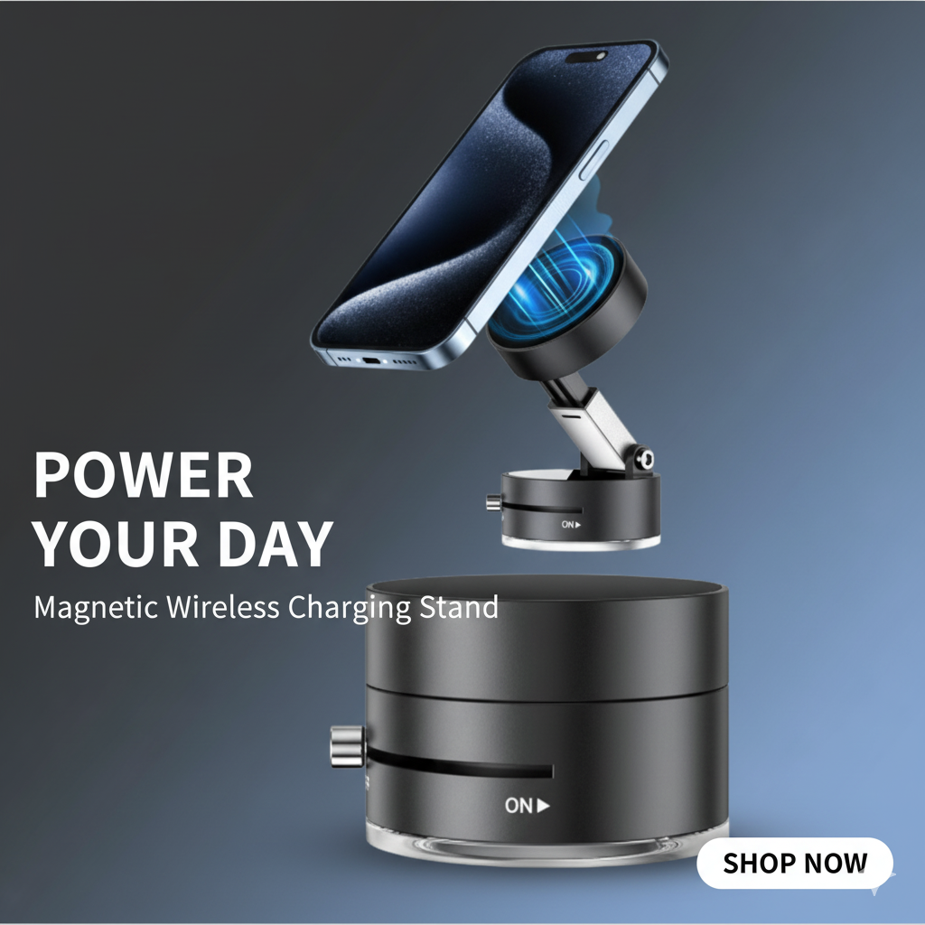 Vacuum Magnetic Suction Phone Mount | Hands-Free Car, Gym, Mirror &amp; Shower Use